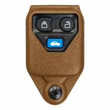 Load image into Gallery viewer, Ford key fob holder in Coyote Brown, front view on white background. Holder color preview; key fob and hardware unchanged.