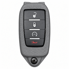 Load image into Gallery viewer, Gray RAM key fob holder color preview with four-button fob, front view.