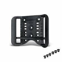 Load image into Gallery viewer, Adjustable Stingray Loop holster attachment with belt shims and mounting holes for stability.