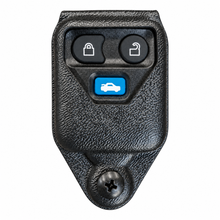 Load image into Gallery viewer, Ford key fob holder in black, front view on white background. Holder only; key fob shown for fit.
