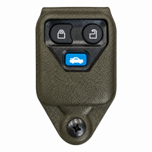 Load image into Gallery viewer, Ford key fob holder in OD Green, front view on white background. Holder color preview; key fob and hardware unchanged.
