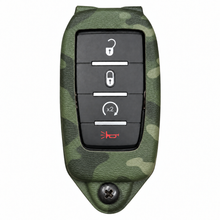 Load image into Gallery viewer, MultiCam Tropic RAM key fob holder color preview with four-button fob, front view.

